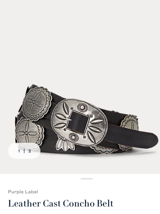 Ralph Lauren Accessories - NWT $2,950 Ralph Lauren Collection Black Leather Concho Belt Size: XS Soldout!!